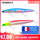 TSURINOYA Top Fishing Lure Sinking Minnow 140S DW92 140mm 26g Saltwater Black Bass Pike Long Casting Hard Baits Tungsten Weight