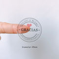 100PCS/lot Kraft Gracias Spanish Thank You labels Stickers Handmade Package Envelope Seal Label Scrapbooking Stationery Sticker