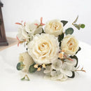 Artificial Flowers Retro Silk Rose Bouquet Hydrangea Peony Vintage Bride Holding Fake Flower Home Wedding Decoration Accessories