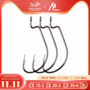 MEREDITH 50pcs/lot Fishing Soft Worm Hooks High Carbon Steel Wide Super Lock Fishhooks Lure Softjerk Hooks 8
