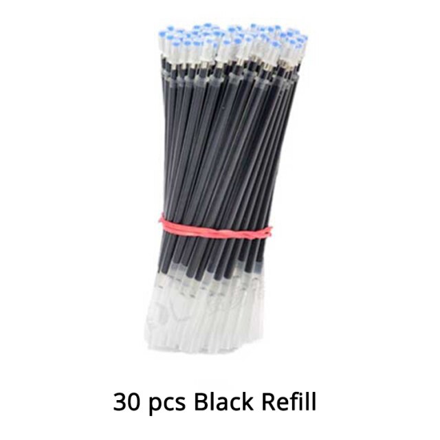 3+20Pcs/Set Gel Pens Refill Set Black Blue Red ink ballpoint pen Bullet tip 0.5mm journal writing school supplies Stationery