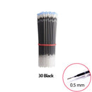 3+20Pcs/Set Gel Pens Refill Set Black Blue Red ink ballpoint pen Bullet tip 0.5mm journal writing school supplies Stationery