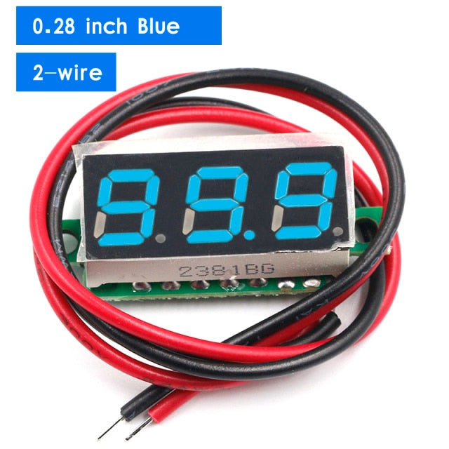 0.28 inch DC 0-100V 3-Wire Mini Gauge voltage meter Voltmeter LED Display Digital Panel Voltmeter Meter Detector Monitor Tools