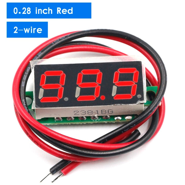 0.28 inch DC 0-100V 3-Wire Mini Gauge voltage meter Voltmeter LED Display Digital Panel Voltmeter Meter Detector Monitor Tools