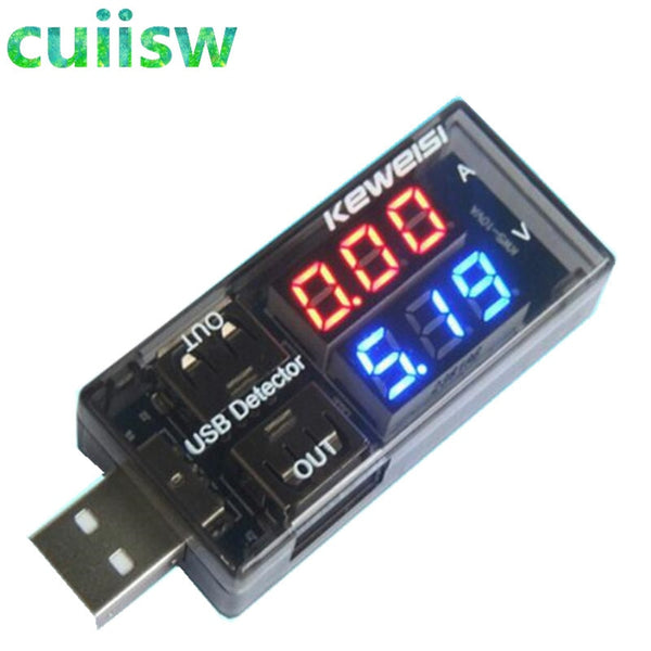 Red+Blue Dual USB Current Voltage Charging Detector Tester Battery Voltmeter Ammeter Charger Doctor