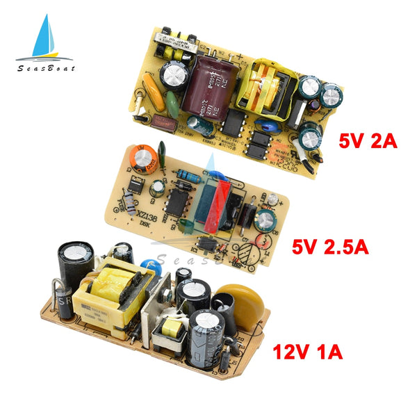 AC-DC 5V 2A/2.5A 12V 1A Switching Power Supply Module Bare Circuit 220V to 5V 12V Board for Replace/Repair