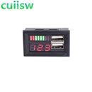 Red LED Digital Display Voltmeter Mini Voltage Meter Battery Tester Panel For DC 12V Cars Motorcycles Vehicles USB 5V2A Outputv