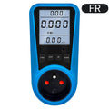 EU Plug Socket Digital Current Meter Voltmeter AC Power Meter Time Watt Power Energy Tester Wattmeter US UK AU FR BR IT Plug