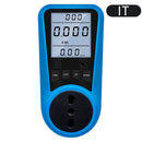 EU Plug Socket Digital Current Meter Voltmeter AC Power Meter Time Watt Power Energy Tester Wattmeter US UK AU FR BR IT Plug