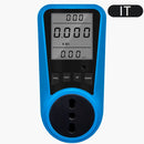 EU Plug Socket Digital Current Meter Voltmeter AC Power Meter Time Watt Power Energy Tester Wattmeter US UK AU FR BR IT Plug
