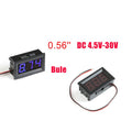 Mini Digital Voltmeter Tester DC 4.5V to 30V Digital Voltmeter Voltage Panel Meter Red/Blue/Green Electromobile Motorcycle Car