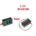 Mini Digital Voltmeter Tester DC 4.5V to 30V Digital Voltmeter Voltage Panel Meter Red/Blue/Green Electromobile Motorcycle Car
