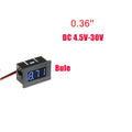 Mini Digital Voltmeter Tester DC 4.5V to 30V Digital Voltmeter Voltage Panel Meter Red/Blue/Green Electromobile Motorcycle Car