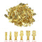100Pcs/lot   2.8/4.8/6.3mm Female and male Crimp Terminal Connector Gold Brass/Silver Car Speaker Electric Wire Connectors  50 S