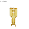 100Pcs/lot   2.8/4.8/6.3mm Female and male Crimp Terminal Connector Gold Brass/Silver Car Speaker Electric Wire Connectors  50 S