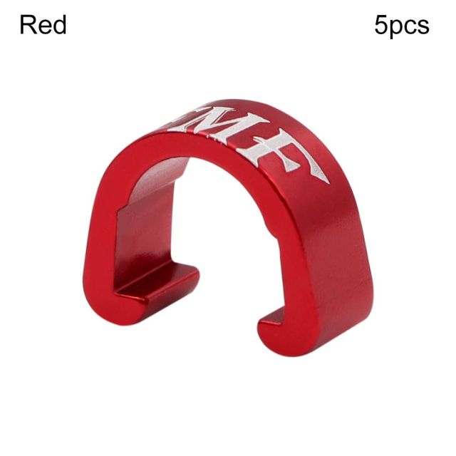 5Pcs MTB Bike Brake Cable/Derailleur Line Case Aluminum Alloy C-Shape Buckle Clasps Bicycle C Clips Outdoor Cycling Parts