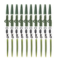 40 pcs Carp Fishing Accessories Lead Clip Quick Change Swivel Tail Rubber Anti Tangle Sleeves for Carp Rig Coarse Fishing Tackle