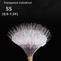 300pcs/lot Float Transparent Rubber Stopper Ss S M L Fishing Bobber Stopper Float Cylindrical Space Bean Fish Line Accessories