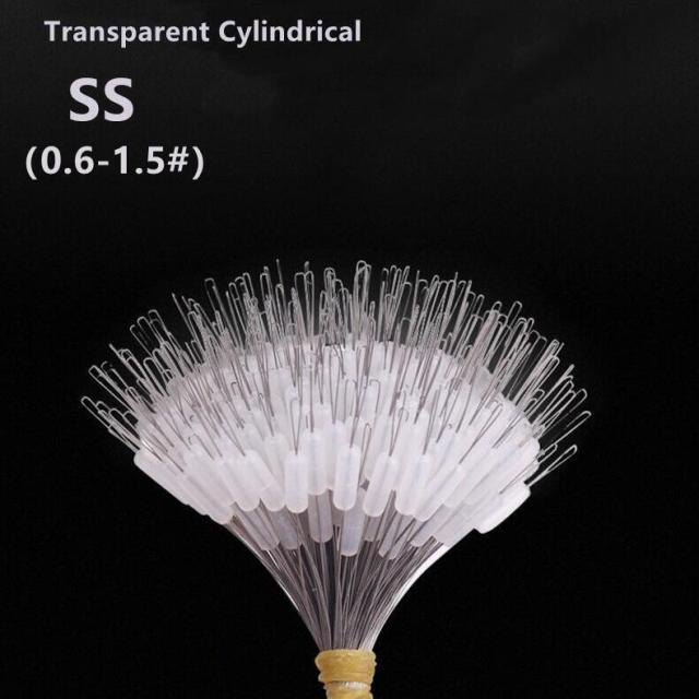300pcs/lot Float Transparent Rubber Stopper Ss S M L Fishing Bobber Stopper Float Cylindrical Space Bean Fish Line Accessories