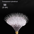 300pcs/lot Float Transparent Rubber Stopper Ss S M L Fishing Bobber Stopper Float Cylindrical Space Bean Fish Line Accessories