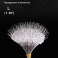300pcs/lot Float Transparent Rubber Stopper Ss S M L Fishing Bobber Stopper Float Cylindrical Space Bean Fish Line Accessories