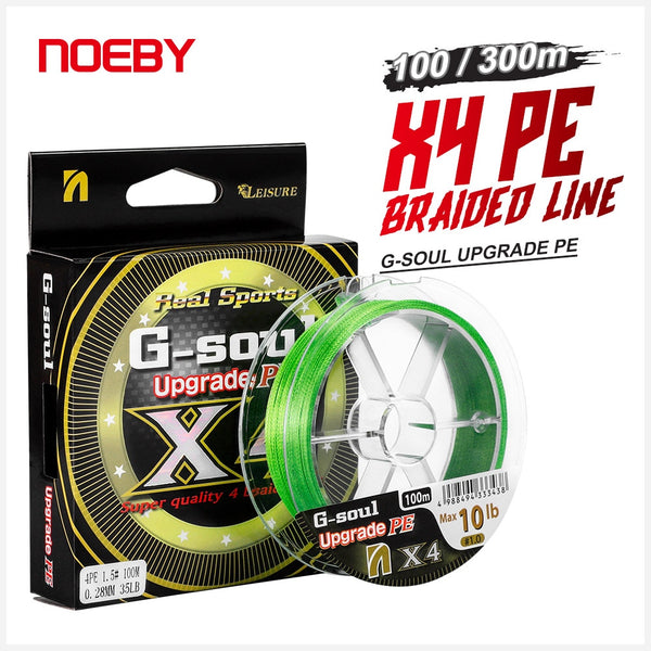 Noeby X4 Braided Multifilament Fishing Line 100m 300m 7-80lb PE Braided Line Cord Snood for Pike Bass Fishing Line Accessories