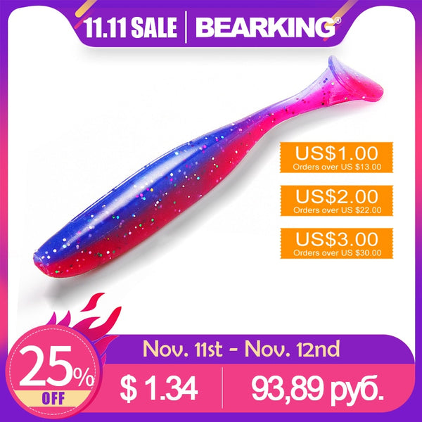 BEARKING Ez Shiner 5cm 7.5cm 10cm Wobblers for Hot Carp Fishing Soft Lures Silicone Artificial Double Color Baits