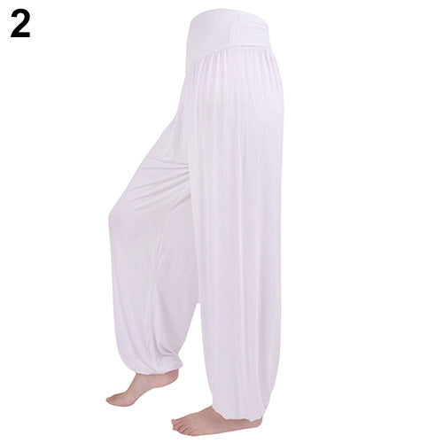 Women's Comfy Harem Loose Long Pants Belly Dance Boho  Wide Trousers