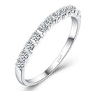 S925 Wedding mix size Carat Round CZ Plated Simulated Eternity Ring Bands New Jewelry for Women Bague Anillos A2436