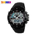 SKMEI Men Sports Watches Male Clock 5ATM Dive Swim Fashion Digital Watch Military Multifunctional Wristwatches relogio masculino