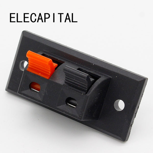 2017 Hot 5 Pcs 2 Positions Connector Terminal Push in Jack Spring Load Audio Speaker Terminals