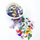 7*15mm Sewing Crystal AB Flatback Rhinestones Sew On Crystals Stones Horse Eye Acrylic Strass For DIY Clothes Crafts 50pc