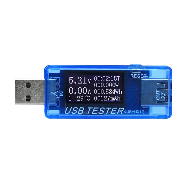 8 in1 QC2.0 3.0 4-30v Electrical power USB capacity voltage tester current meter monitor voltmeter ammeter 40% off
