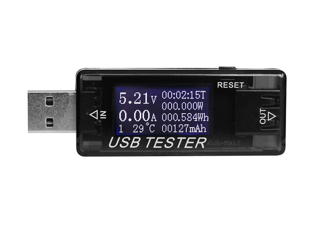 8 in1 QC2.0 3.0 4-30v Electrical power USB capacity voltage tester current meter monitor voltmeter ammeter 40% off