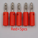 10pcsAudio Speaker Screw Banana Gold Plate Plugs Connectors 4mm IN STOCK FREE SHIPPING Black Red Facotry Online Wholesale Golden