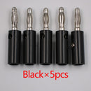 10pcsAudio Speaker Screw Banana Gold Plate Plugs Connectors 4mm IN STOCK FREE SHIPPING Black Red Facotry Online Wholesale Golden