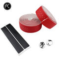 PCycling Bicycle Handlebar Tape Road Bike PU Leather Perforated Belt Breathable Soft Bike Handlebar Tape MTB Fixed Gear Belt