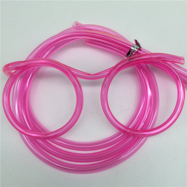 Funny Soft Glasses Straw Unique Flexible Drinking Tube Kids Party Accessories Crazy Diy Straws for Birthday Party Supplies