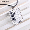 Metal Anime attack on the wings of freedom titanium necklace Shingeki no Kyojin cosplay necklace shell necklace necklace survey