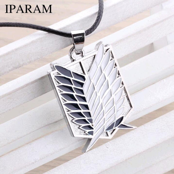 Metal Anime attack on the wings of freedom titanium necklace Shingeki no Kyojin cosplay necklace shell necklace necklace survey