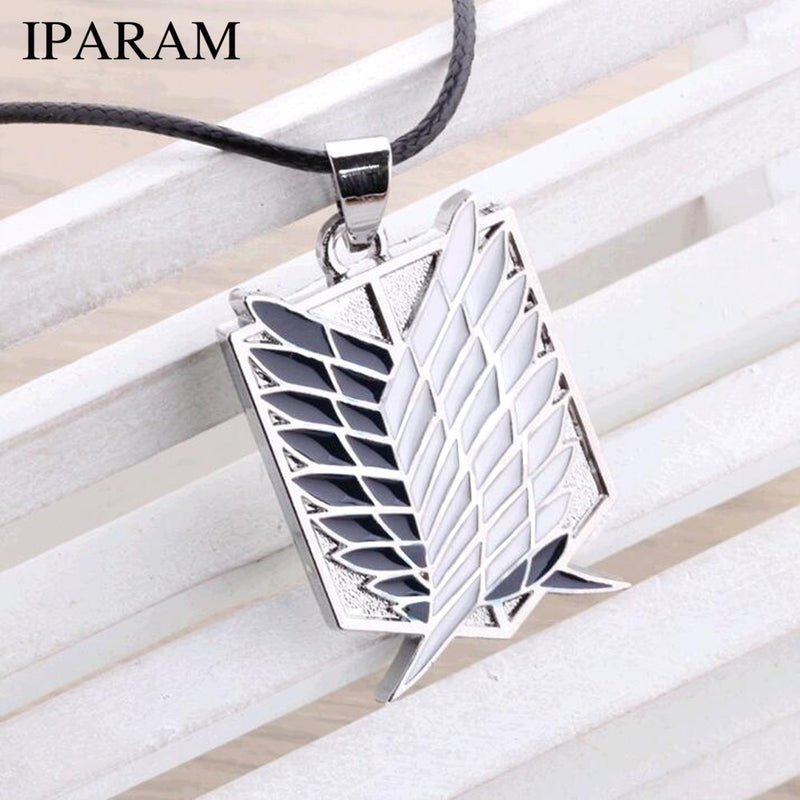 Metal Anime attack on the wings of freedom titanium necklace Shingeki no Kyojin cosplay necklace shell necklace necklace survey