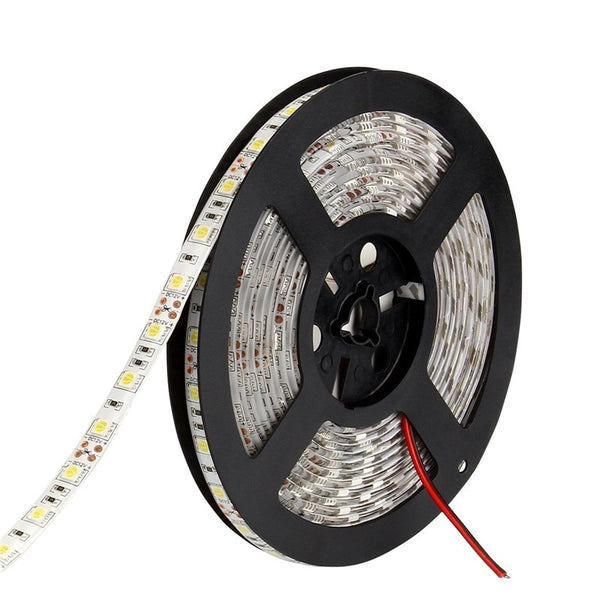 LED Strip Waterproof 5050 DC12V 60LEDs/m 5m/lot Flexible LED Light RGB 5050 LED Strip White / Warm White /Red / Greed / Blue