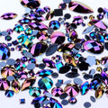 Mixed 300pcs Crystal Clear AB Nail Art Rhinestones DIY Non Hotfix Flatback Acrylic Nail Stones Gems For 3D Nails Art Decorations