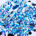 Mixed 300pcs Crystal Clear AB Nail Art Rhinestones DIY Non Hotfix Flatback Acrylic Nail Stones Gems For 3D Nails Art Decorations