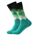 LETSBUY Male Tide Brand men cotton Socks Gradient Color summer Style long wedding sock Men's Knee High Business Socks man sox