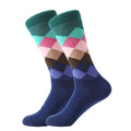 LETSBUY Male Tide Brand men cotton Socks Gradient Color summer Style long wedding sock Men's Knee High Business Socks man sox