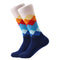 LETSBUY Male Tide Brand men cotton Socks Gradient Color summer Style long wedding sock Men's Knee High Business Socks man sox