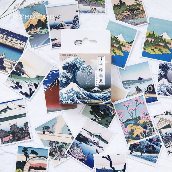 45pcs/box Japanese View Label Stickers Set Decorative Stationery Stickers Scrapbooking Diy Diary Album Stick Label