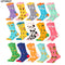 LETSBUY women socks combed cotton harajuku funny creative cartoon animal crew socks lady girls fruit dog bird chili men socks