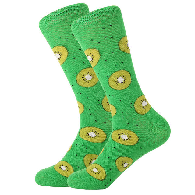 LETSBUY women socks combed cotton harajuku funny creative cartoon animal crew socks lady girls fruit dog bird chili men socks